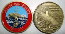 NAVY USS SEALION APSS-315 SUBMARINE CHALLENGE COIN