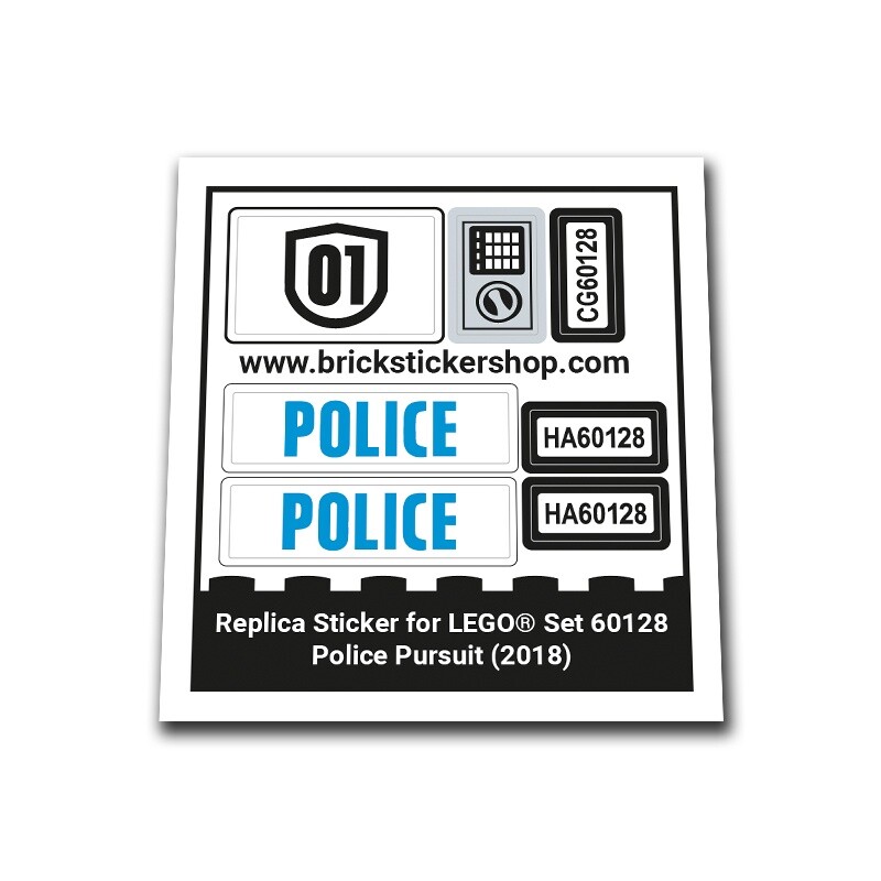 Replacement Sticker for Set 60128 - Police Pursuit | eBay