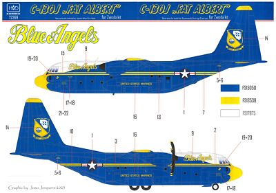 Hungarian Aero Decals 1/72 C-130J BLUE ANGELS ''FAT ALBERT''