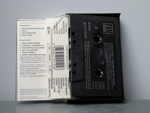 Lionel Richie: Dancing on the Ceiling Original Cassette - Picture 2 of 2