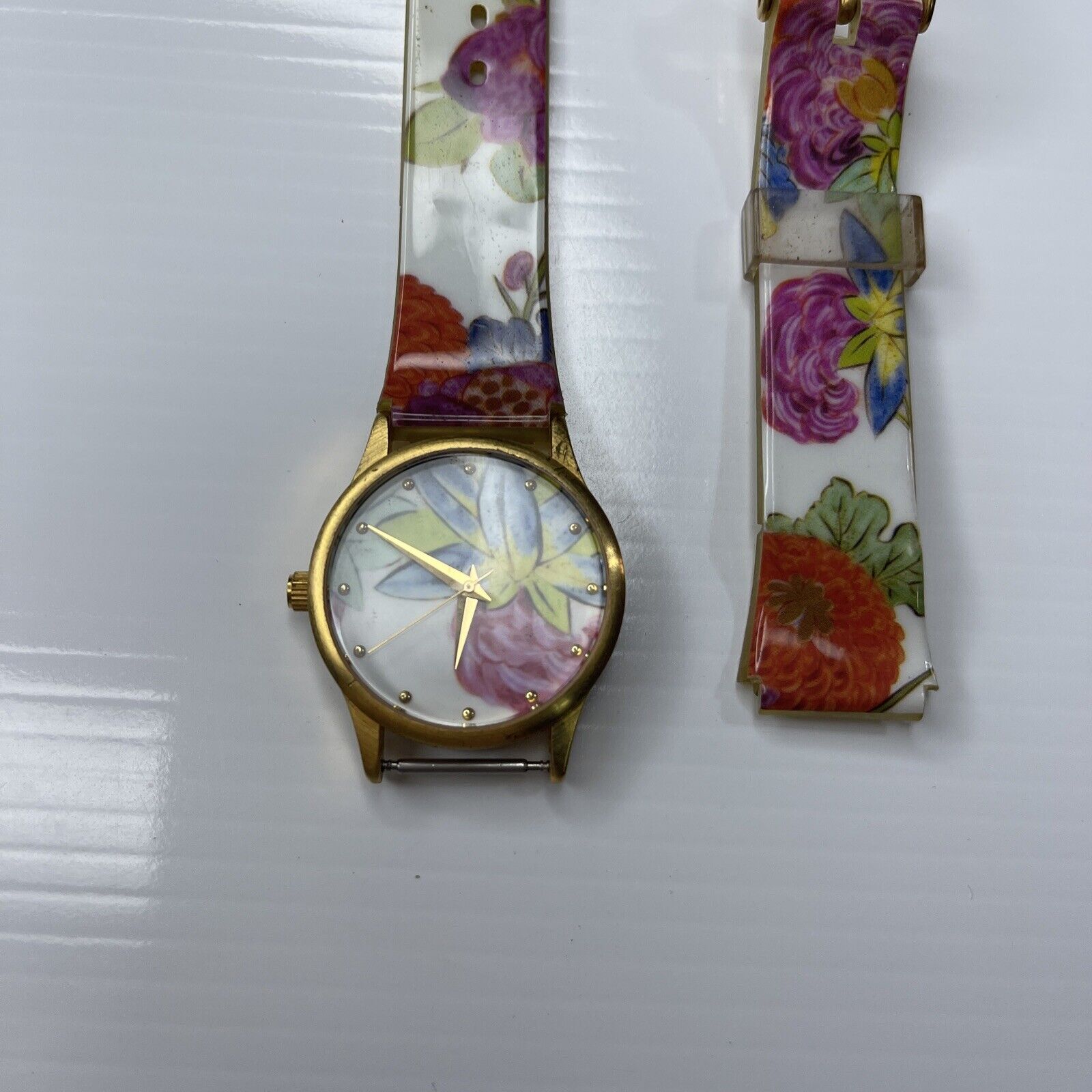 F The Metropolitan Museum Of Art MMA Japan Floral Silicone Ladies Watch Works
