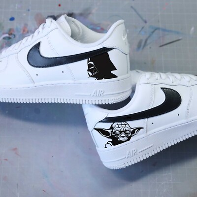 Nike Air Force 1 Custom Star Wars Dark Vader Yoda - Custom AF1 Sneaker
