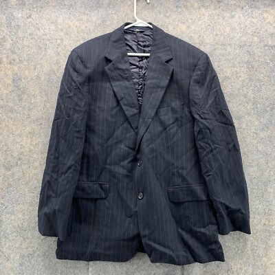 Brooks Brothers Blazers Men 43R Blue Navy Button Jacket Stretch Flannel  346