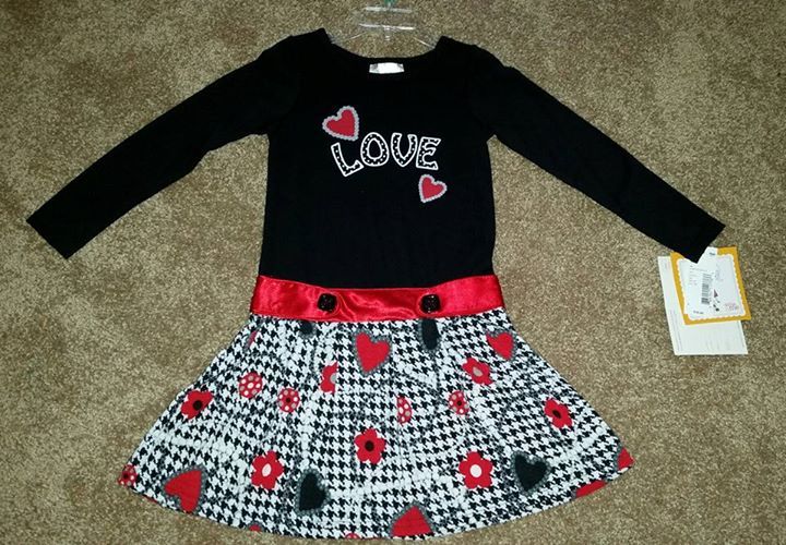 Girls Love dress - Size 6 - new with tags "Valentine's Day Dress"