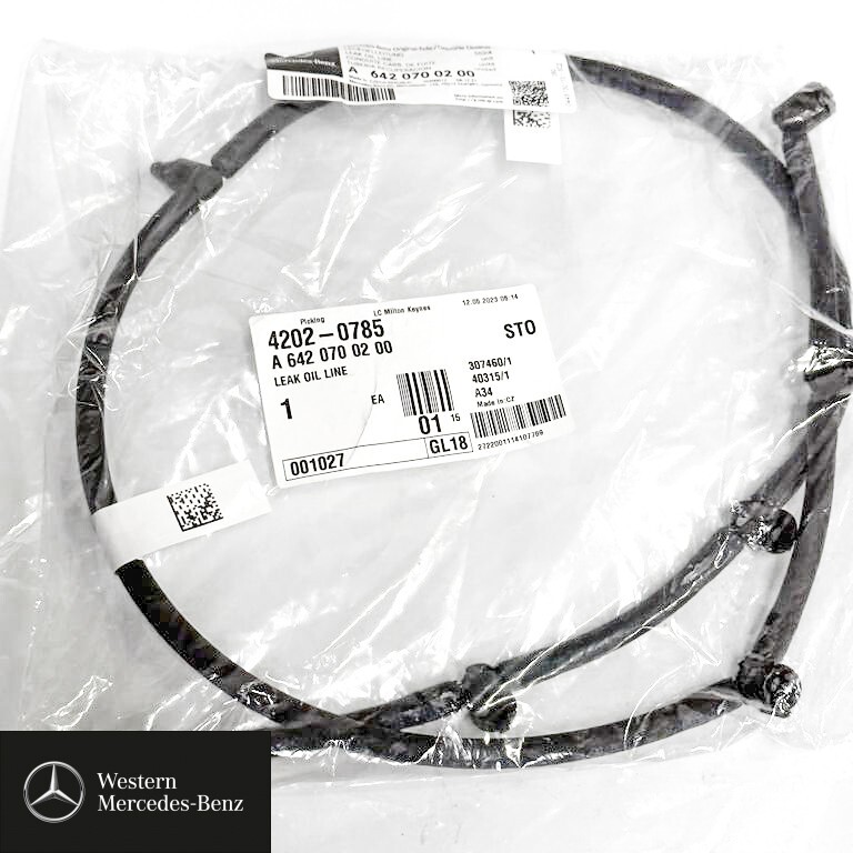 Genuine Mercedes fuel leak return pipe Line leak off pipe A6420700200