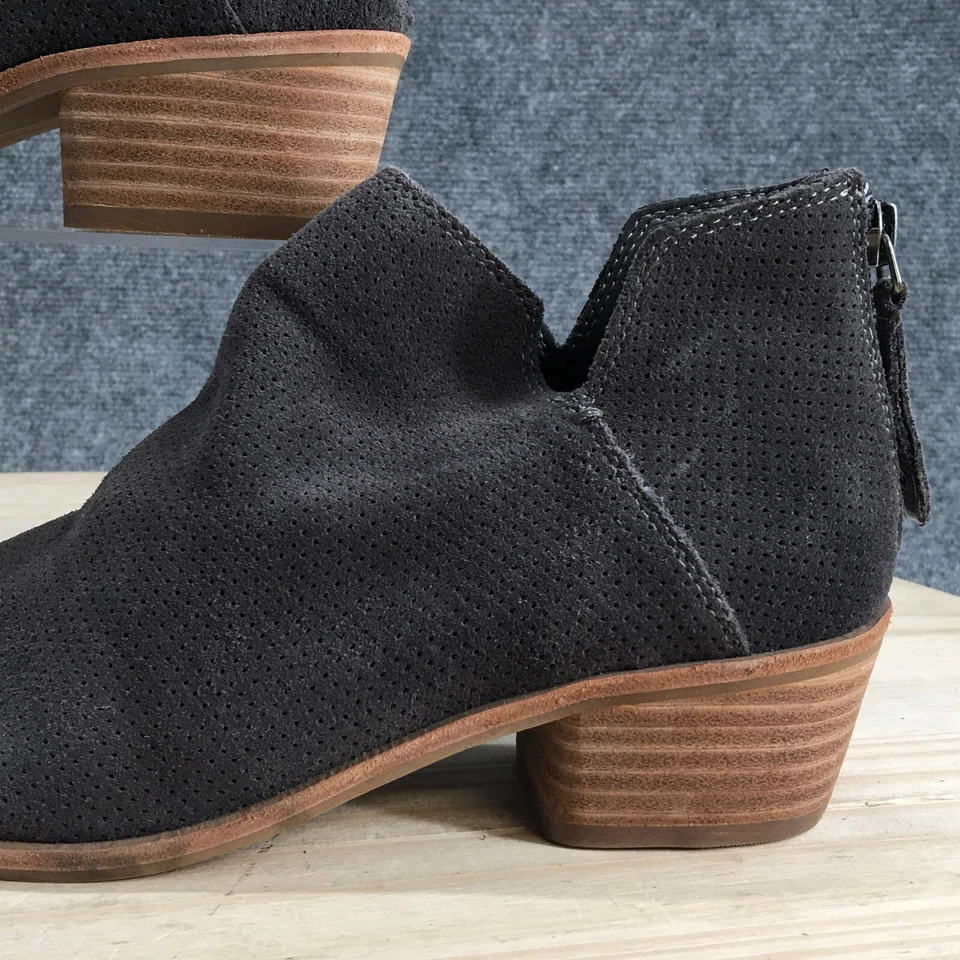 Dolce Vita Botas Mujer 7 Informales Perforadas Espalda Cremallera Botín Gris Gamuza Foto 3 de 4