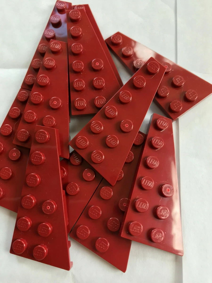 LEGO NEW 54383 DARK RED WEDGE PLATE 6 X 3 RIGHT 10 PIECES