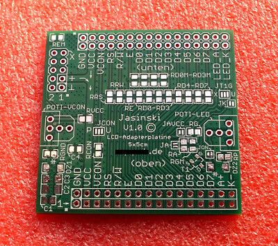 4x Adapterplatine für Standard-LCD (HD44780) mit 16 Anschlüssen (unbestückt)