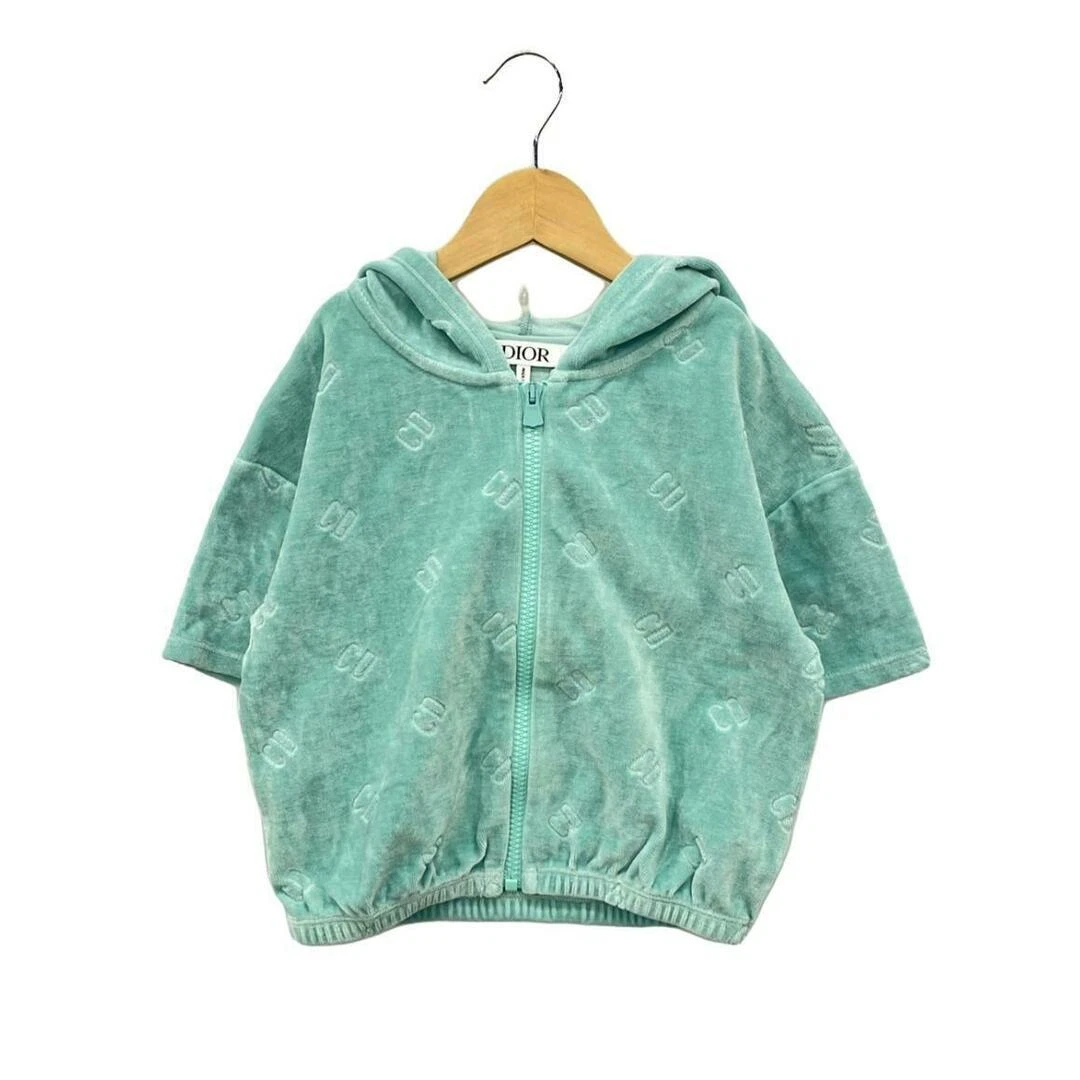 Sweat à capuche zippé manches courtes velours Dior enfant 6
