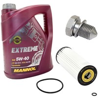 MotoröL ÖLfilter SH420L Set 5W40 5 Liter + ÖLablassschraube FüR Audi Seat Skoda