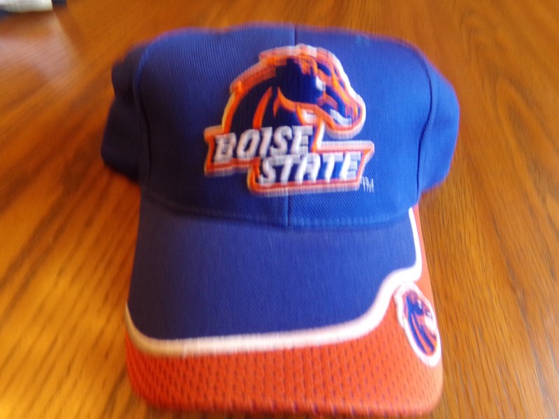 "BOISE STATE UNIVERSITY"  Broncos Blue & Orange Hat Cloth Back OSFM $25 NWT