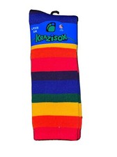 Krazisox Twin City Rainbow Striped Sports Socks Size Small Youth 12-5 NEW