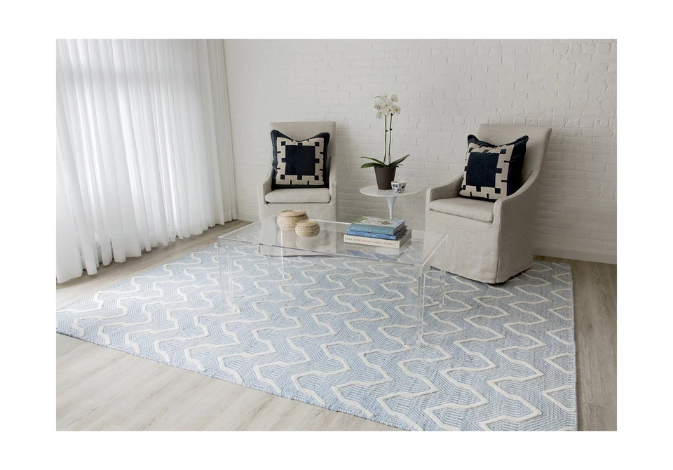 Erin Gates by Momeni Langdon Prince Blue Hand Woven Wool Area Rug 5' X 8' - Image 2 of 4