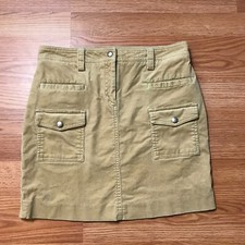 J Crew Skirt Womens 4 Beige Corduroy Pockets Short