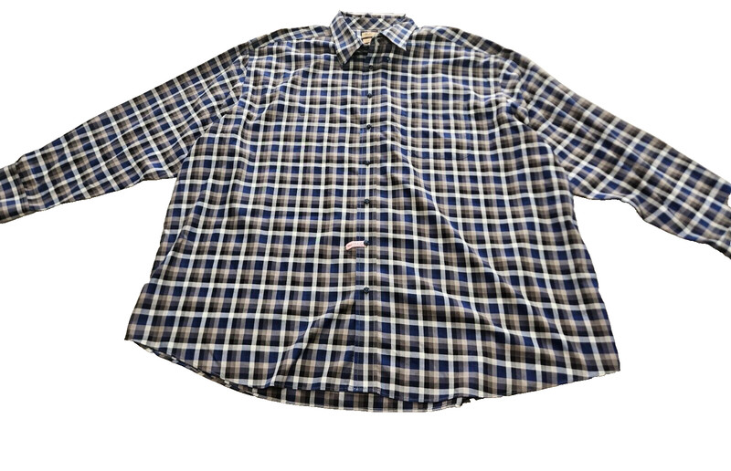 Gold Label Men's Multicolor Plaid Non-iron Performance Long Sleeve Shirt Size 4X