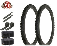 ALTA Bicycle Tire 26" x 1.95" Black 2 Tires ,Tubes  Strips HF-827  Levers.