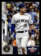 Keston Hiura 2020 Topps Opening Day #61 Milwaukee Brewers Buy10get5FREE