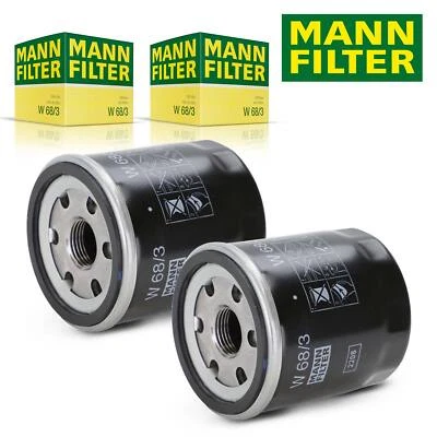2X MANN FILTER W 68/3 ÖLFILTER FÜR TOYOTA YARIS AURIS AYGO COROLLA CITROËN HONDA
