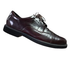 Rockport Dressports H20 Waterproof Burgundy Leather Cap Toe Derby Shoe Mens 11 M