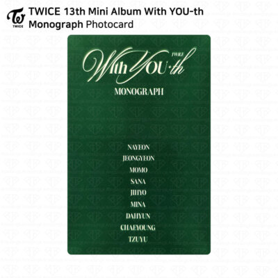 TWICE 13th Mini Album With YOU-th Monograph Official Photocard