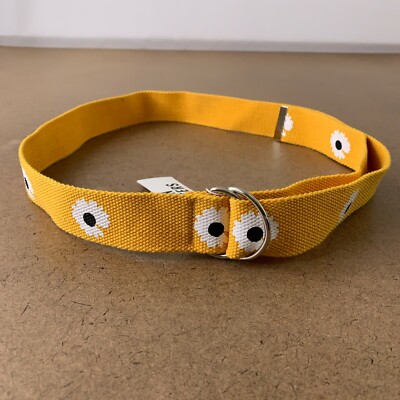 Urban Outfitters Women's One Size Mango Yellow Floral Print Woven Belt NWT