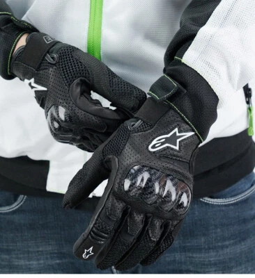 New ALPINESTARS SMX1 Air V2 Leather Gloves Road Sport Racing Street Motorcycle