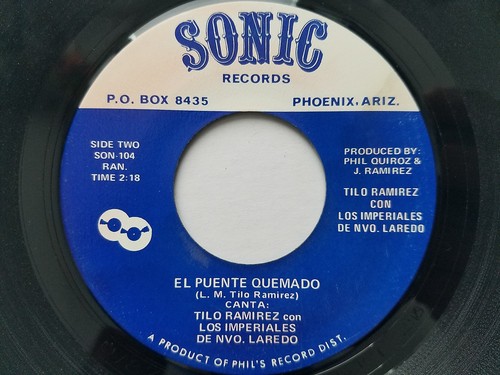 TILO RAMIREZ con LOS IMPERIALES de NUEVO LAREDO Rare Norteno Ranchera 7" Arizona - Imagen 1 de 2