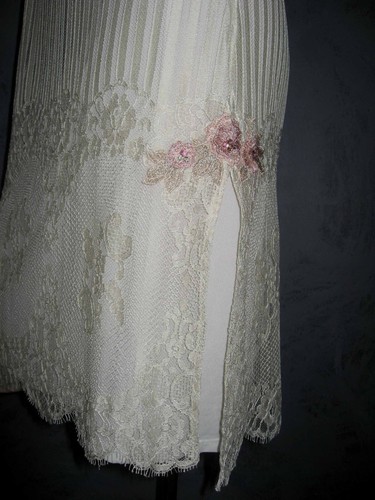 Claire Pettibone Luxury Lingerie Chemise Couture Lace Ivory TORY S NeW $279 - Picture 7 of 13