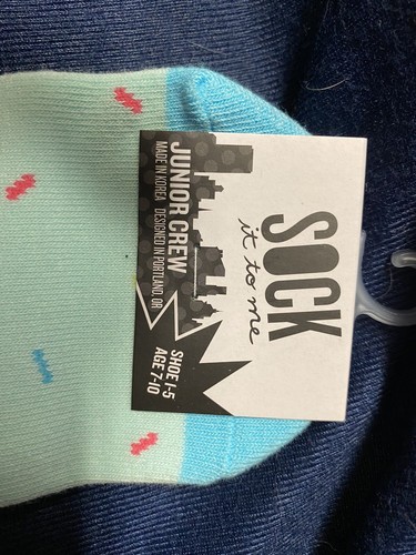 Sock It To Me Socks - Junior Crew - Bearly Sprinkled - Brand New - Picture 2 of 5