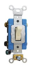 LEVITON 1202-2I AC QUIET TOGGLE SWITCH GROUND, 15A, 120/277V,