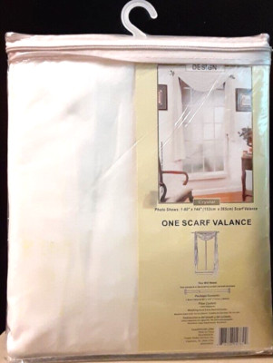 Interiors By Design Crystal One Scarf Valance 60 x 144 NIB