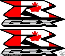 2 Custom Canada Flag GSXR Decals Stickers 600 1000 hayabusa Canadian 750