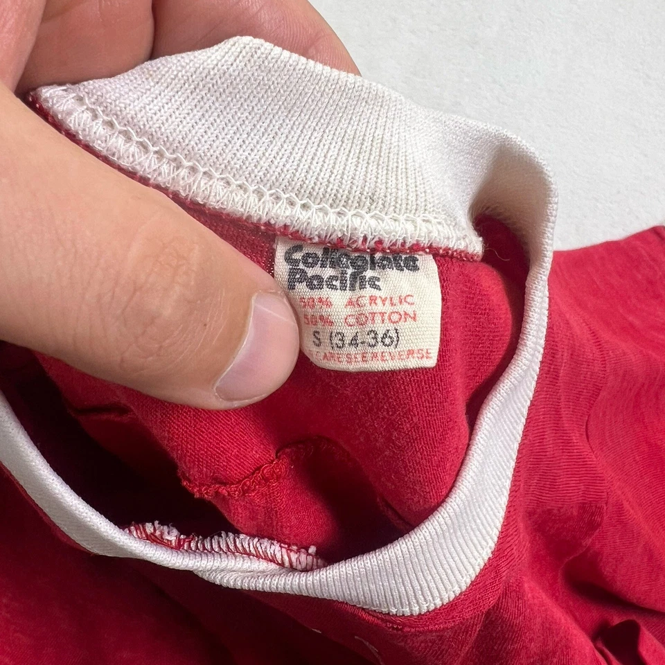 Camiseta De Colección 1982 NCAA Final Four Roja Colegiata Pacífico Nueva Orleans Foto 3 de 4