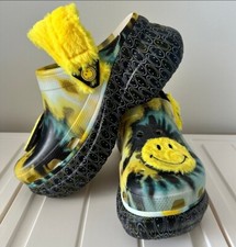 NWOT Crocs x Smiley Classic Bae Platform w/ Buckle Clog Size W8