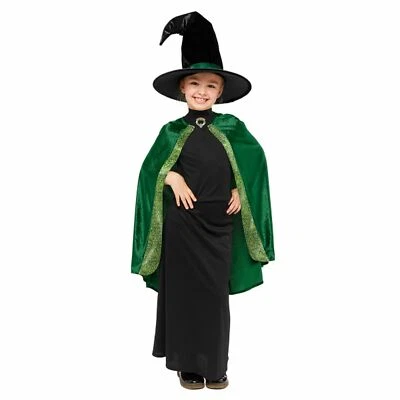 Déguisement Costume Enfant Prof McGonagall robe chapeau cape 6-8 ans - 9912471 - Photo 1/4