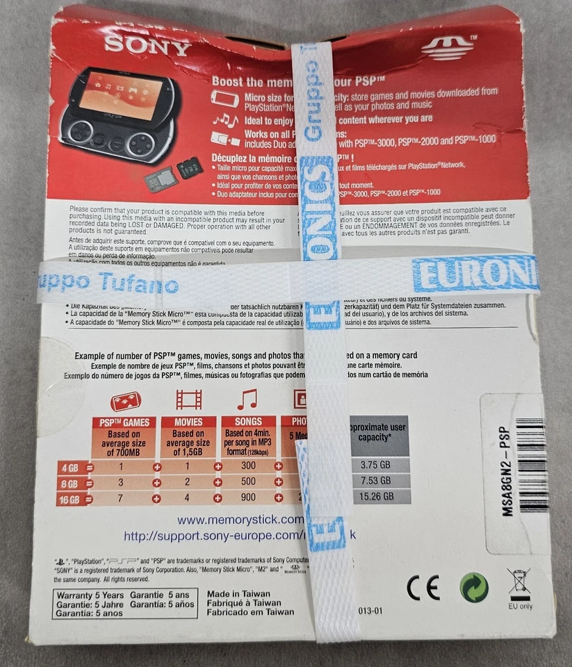 Sony Memory Stick Micro 8Gb M2 Memory Card PSP - Immagine 3 di 4