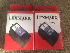 Lotto (2) Cartucce di inchiostro a colori ad alta resa Lexmark 35 SERIE Z800 X5200 originali nuove