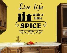 Wall Decal Kitchen Quote Words Decor Spices Cafe Cooking Vinyl Sticker ed1468