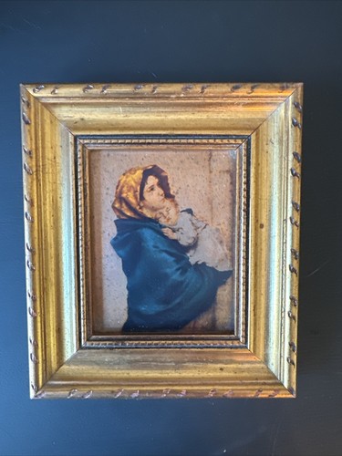 Roberto Ferruzzi Madonna Of The Streets 5 X 6 Reprint, Gold Wood Frame ...