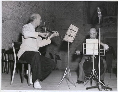 France Joseph Szigeti famed violinist Pablo Casals rehearsing Festi- 1952 Photo