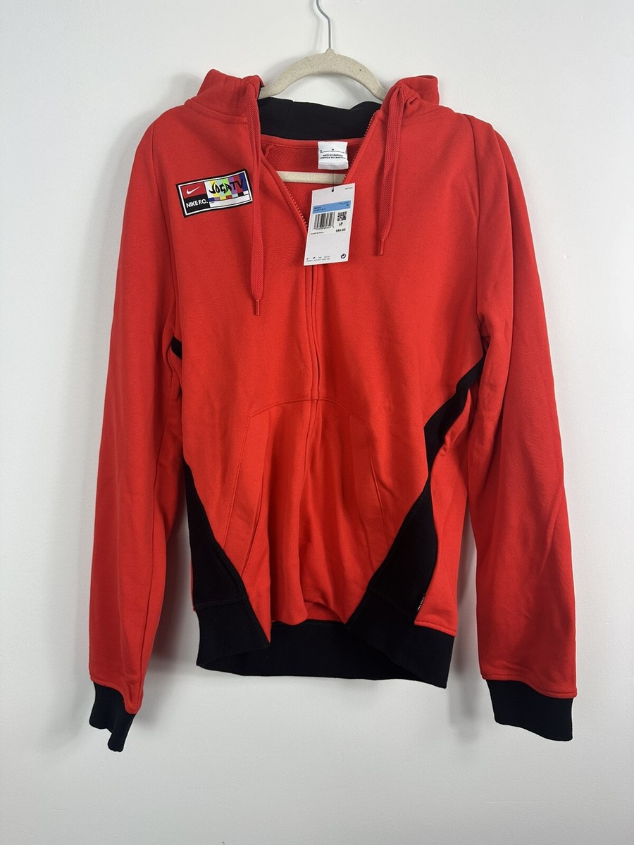 Nike FC Joga Bonito Soccer Full-Zip Hoodie Red Black DA5577-673