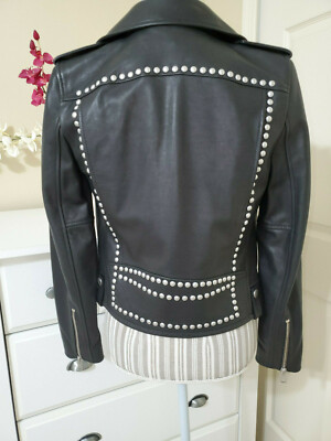 NWT $1295 COACH Women Black Luxury Cow Leather Embellished