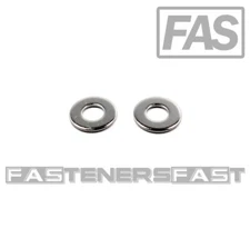 (50) 1/4" Chrome 18-8 Stainless Steel Flat Washer 5/8 OD - Chrome Flat Washers