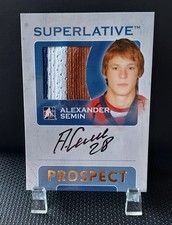 Alexander Semin /10 Jersey Auto 2007-08 ITG Superlative 3 color seam