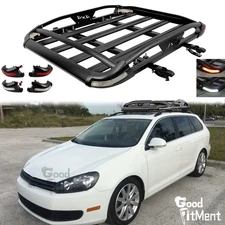 For VW Jetta Sport Wagon Roof Rack Rooftop Luggage Cargo Carrier Basket w/ Light