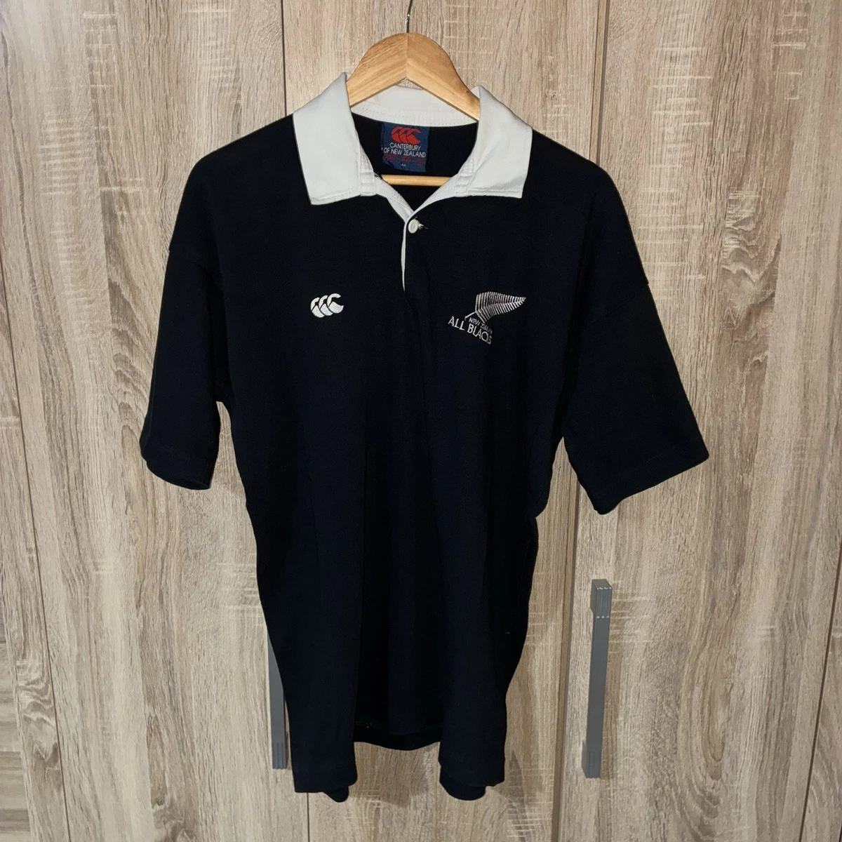 Maillot De Rugby Vintage New Zealand All Blacks En Coton Oxford Taille XXL - Rare - Occasion Bon état
