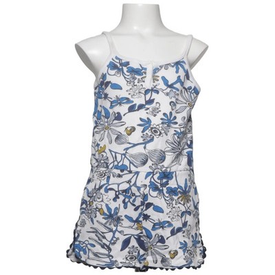 Petit Bateau, Jumpsuit, Größe: 128, Blau/Weiß/Mehrfarbig, Blumen, Mädchen #t0l