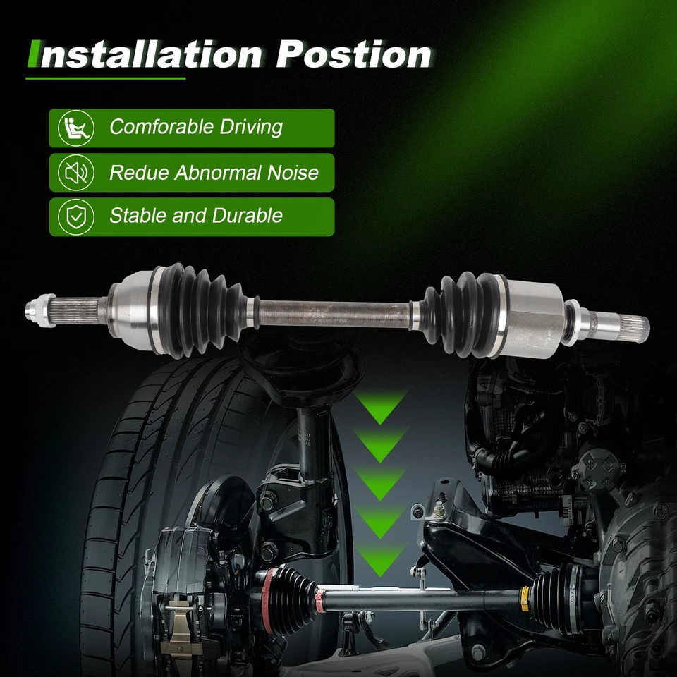 2Pcs Front Left Right CV Axle Assembly Fit for 2010-2013 Mazda 3 Sport 2.5L - Image 4 of 4