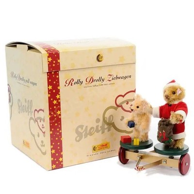 Santa Rolly Drolly Pull Wagon Set - EAN 037702 - Steiff Collection