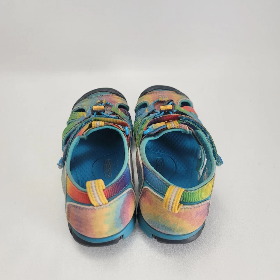 Keen Newport H2 Niños Grandes 4 Sin Cordones Exterior Agua Zapatos Sandalias Tie Dye Arco Iris Foto 3 de 4